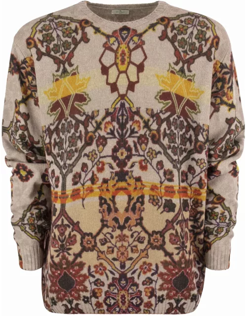 Etro Virgin Wool Sweater With Print