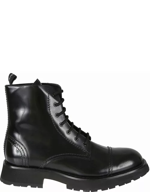 Alexander McQueen Lace-up Leather Boot