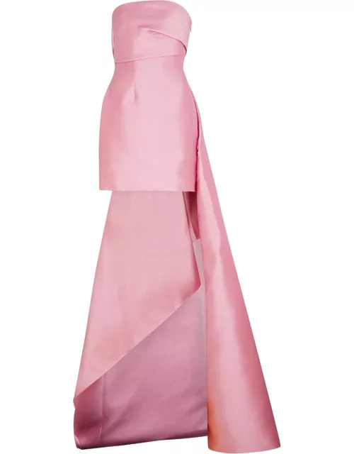 Meyer pink satin mini dress