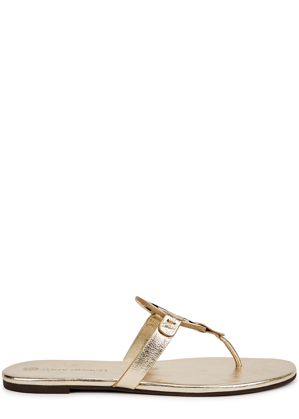 Miller gold-tone leather sandals