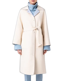 Klein Reversible Belted Double-Face Coat
