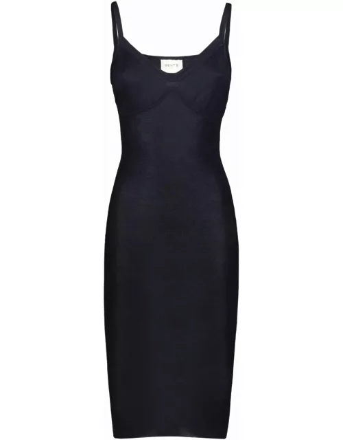 Blue fitted fine knit Dres