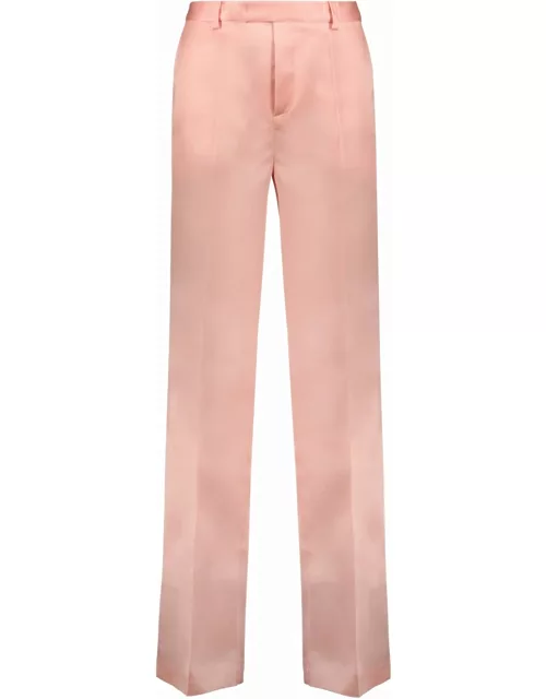 Pink organza Pants with pleat