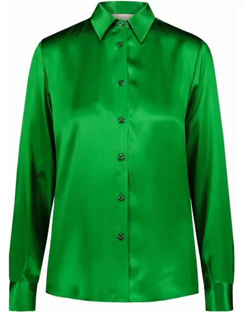 Green satin Shirt