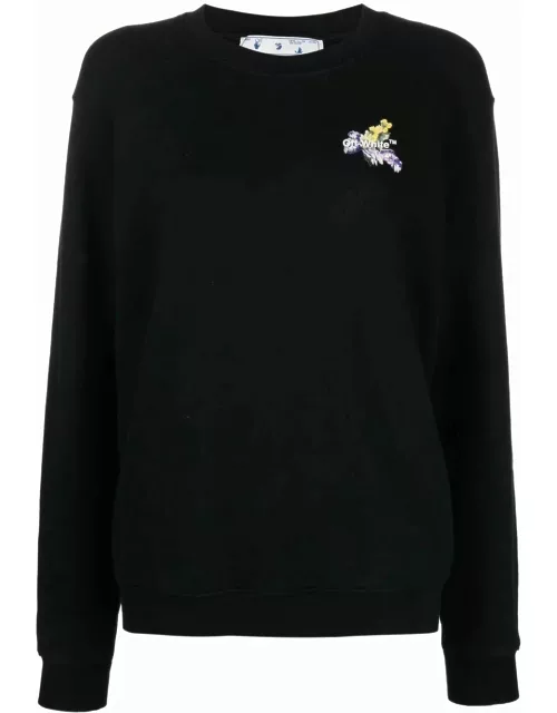 Black Floral Arrows crewneck sweatshirt