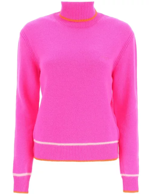 MSGM TURTLENECK WOOL AND CASHMERE SWEATER