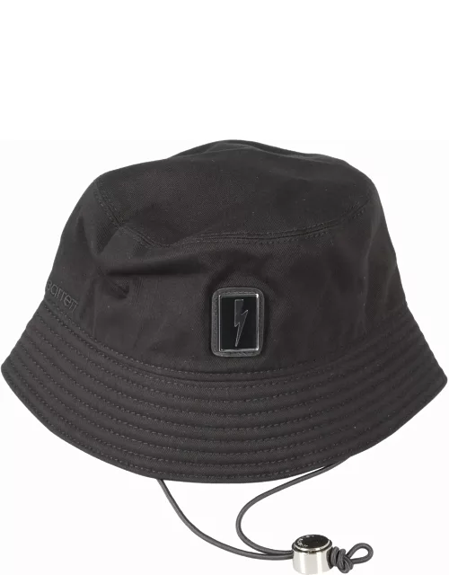 Neil Barrett Enamel Badge Cotton Twill Bucket Hat