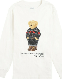 Polo Ralph Lauren Long-sleeved Cotton T-shirt With Logo Print