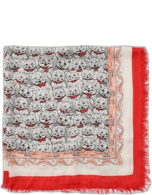 Gucci neck scarf with strawberry print