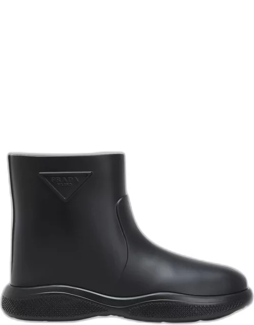 Men's Rubber Triangle Logo Ankle Boot