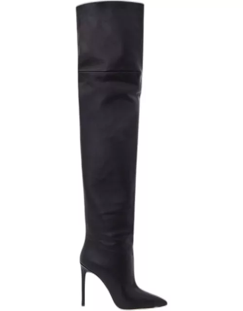 Leather Over-The-Knee Stiletto Boot