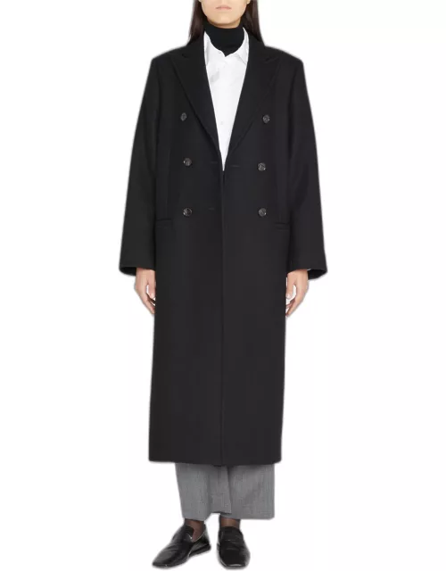 Long Tailored Wool Overcoat