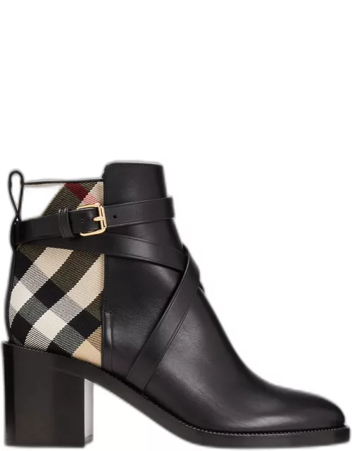 Pryle Equestrian Horse Check Ankle Bootie
