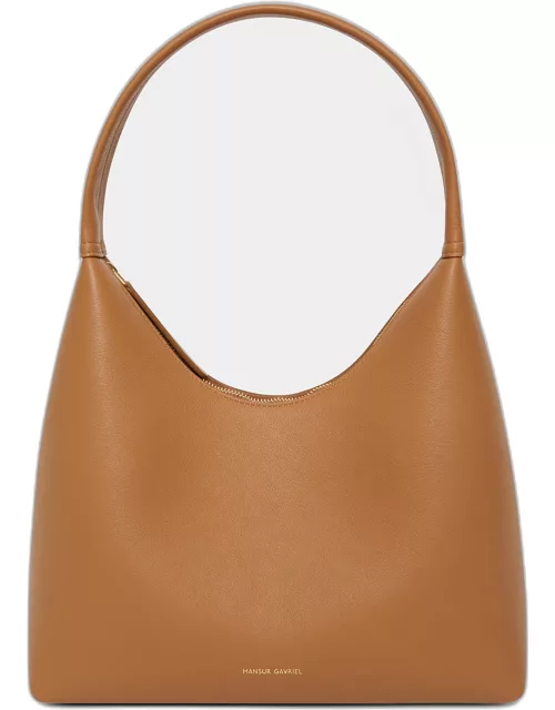 Zip Leather Top-Handle Bag