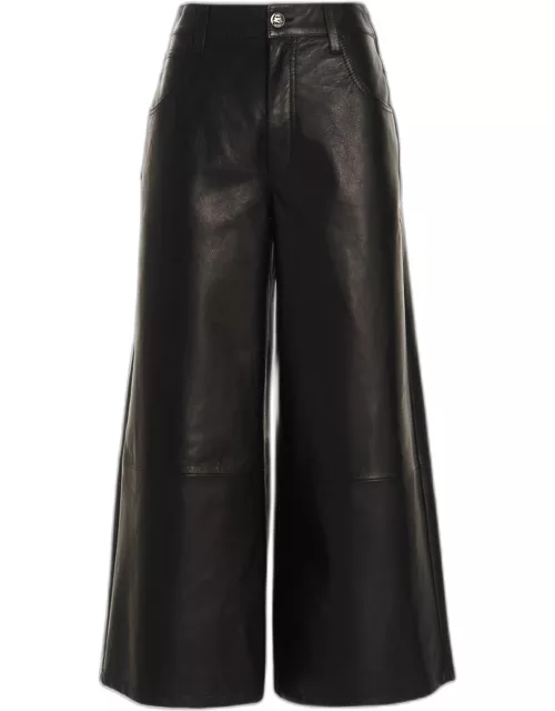 Etro Leather Culotte Trouser