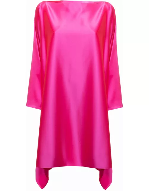 Eve Pink Satin Silk Dress Gianluca Capannolo Woman
