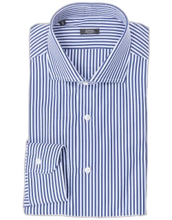 Barba Napoli Barba blue and white striped cotton shirt