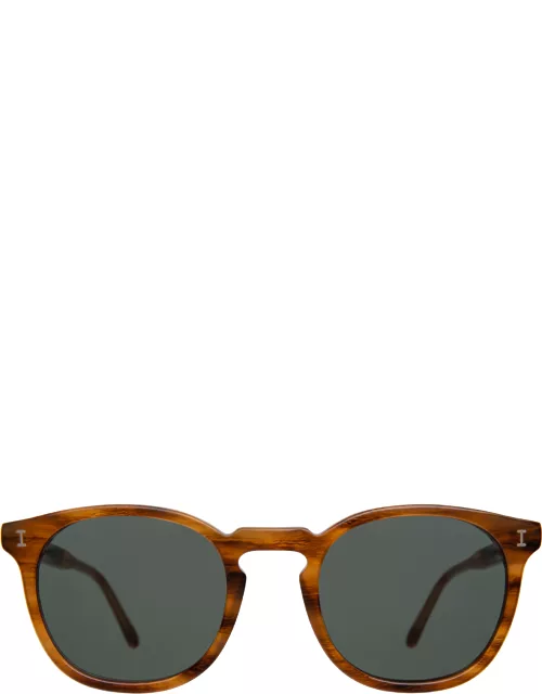 illesteva Eldridge Sunglasses in Teak/Olive Flat