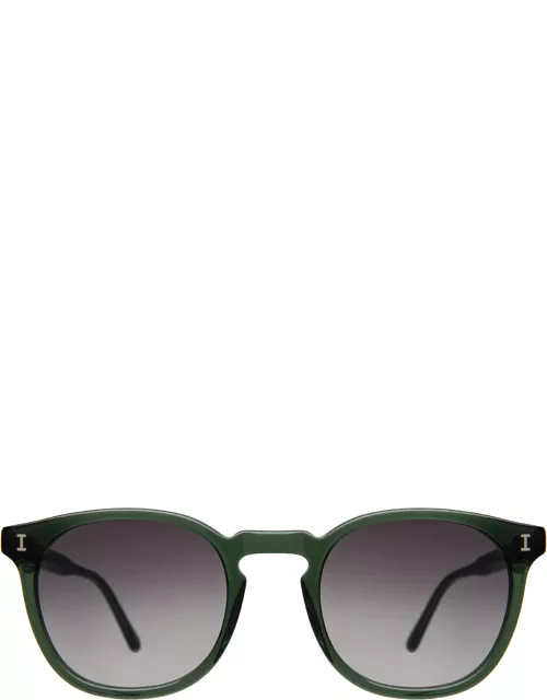 illesteva Eldridge Sunglasses in Pine/Grey Flat Gradient
