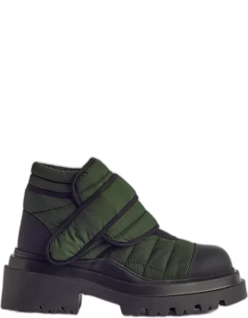 Quilted Grip-Strap Snow Boot