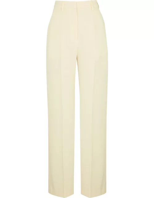 Lania cream wide-leg trousers