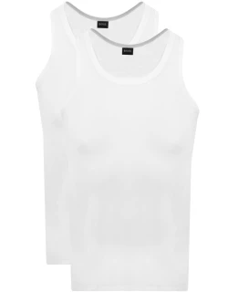 BOSS Double Pack Vest T Shirts White