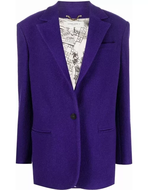 Purple single-breasted blazer
