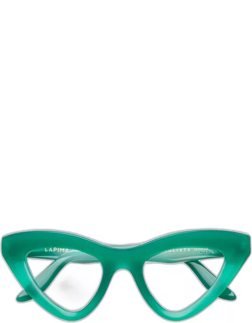 Electric Green Acetate Cat-Eye Sunglasse
