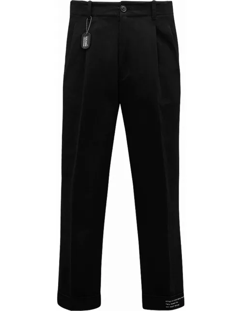 MONCLER GENIUS X 7 MONCLER FRGMT HIROSHI FUJIWARA Logo Trousers Black