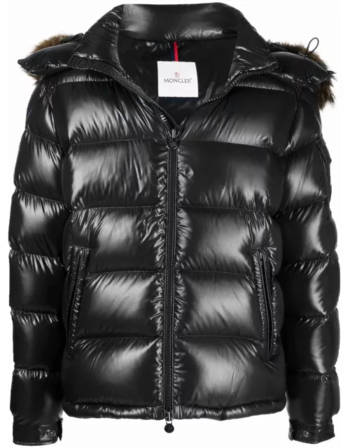 MONCLER Maya Padded Jacket With Fur Black