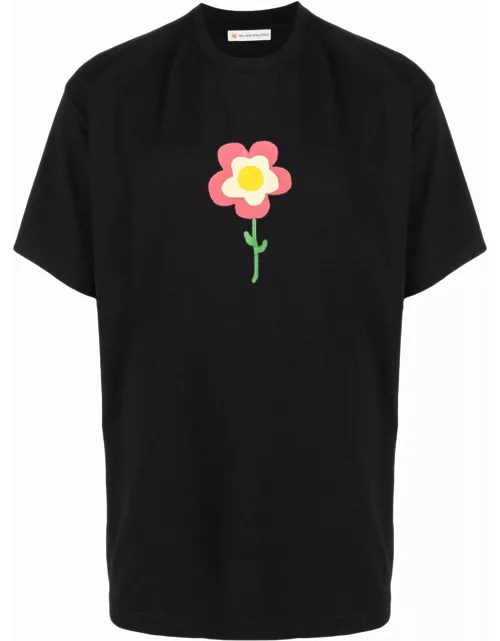 BEL-AIR ATHLETICS Flowers T-Shirt Black