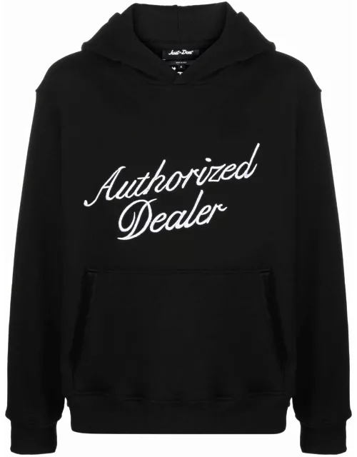 JUST DON Authorized Dealer Slogan Embroidered Hoodie