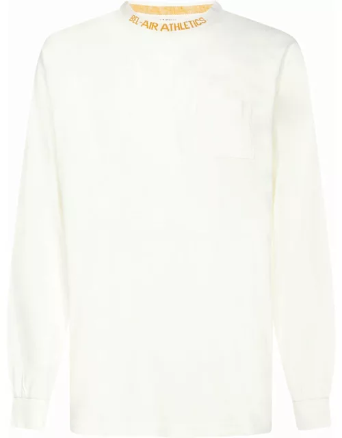 BEL-AIR ATHLETICS Academy Crest Long Sleeve T-Shirt White