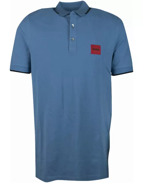 HUGO Logo-patch Polo Shirt Medium Blue