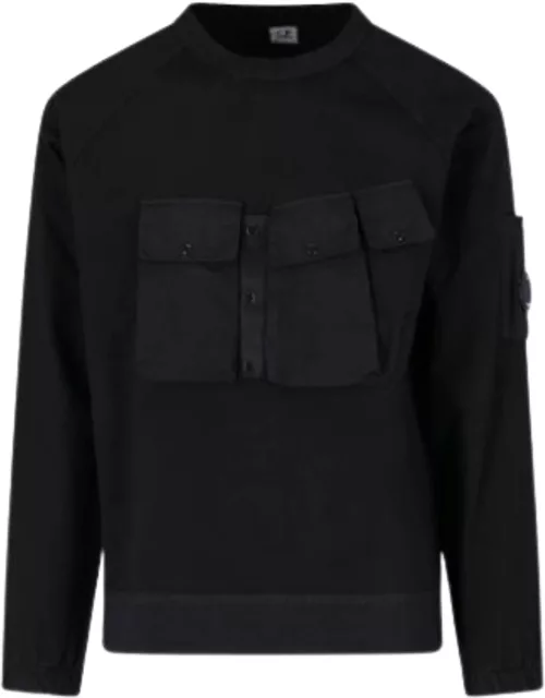 C.P. COMPANY Lens-detail utility sweatshirt Black