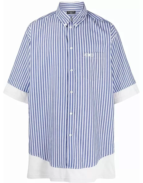 BALENCIAGA Layered Shirt Blue/White