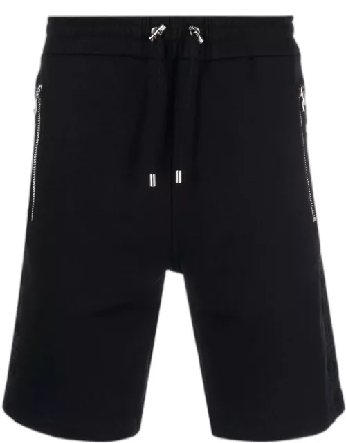 BALMAIN Logo Embossed Shorts Black
