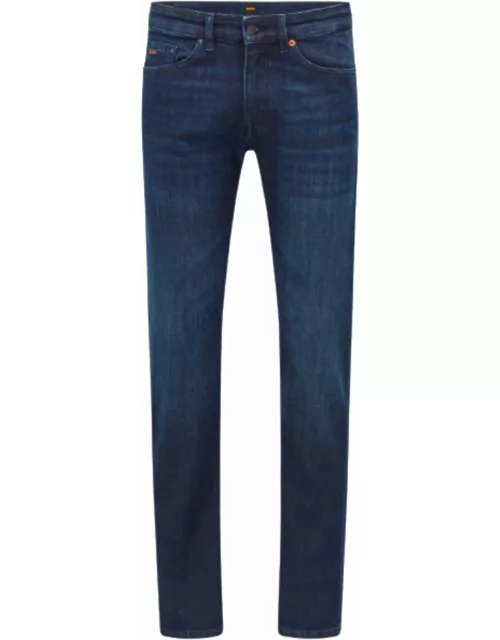 BOSS Low-rise straight-leg jeans Blue