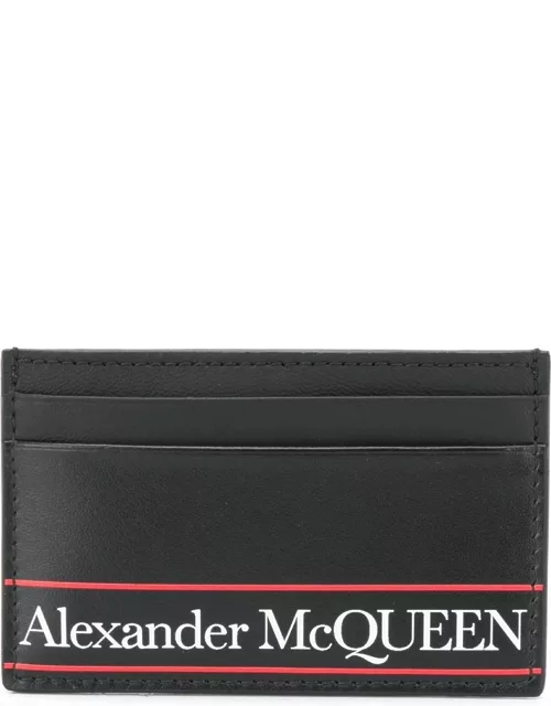ALEXANDER MCQUEEN Logo Tape Card Holder Black