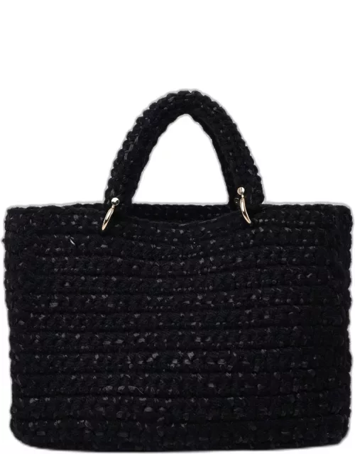 CHICA Black Wool Blend Midi Bag