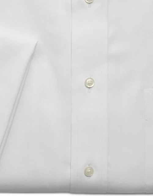 JoS. A. Bank Men's Traveler Collection Traditional Fit Point Collar Dress Shirt, White