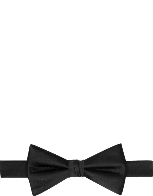 JoS. A. Bank Men's Black Silk Pre-Tied Bow Tie, Black, One