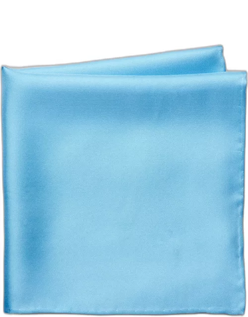 JoS. A. Bank Men's Silk Pocket Square, Light Blue, One