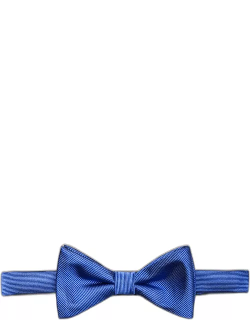 JoS. A. Bank Men's Pre-Tied Silk Bow Tie, Blue, One