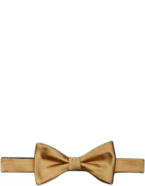 JoS. A. Bank Men's Pre-Tied Silk Bow Tie, Gold, One
