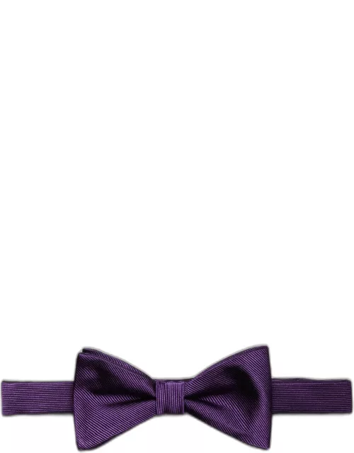 JoS. A. Bank Men's Pre-Tied Silk Bow Tie, Purple, One