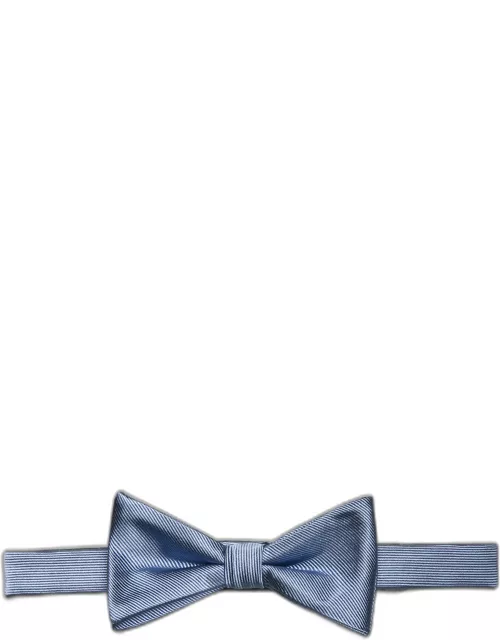 JoS. A. Bank Men's Pre-Tied Silk Bow Tie, Steel Blue, One