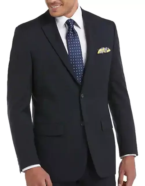 Pronto Uomo Platinum Men's Modern Fit Suit Separates Jacket Navy Sharkskin