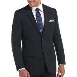 Pronto Uomo Platinum Big & Tall Men's Executive Fit Suit Separates Jacket Navy Sharkskin