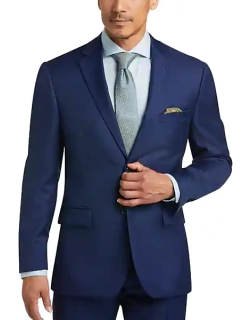 JOE Joseph Abboud Bright Blue Classic Fit Men's Suit